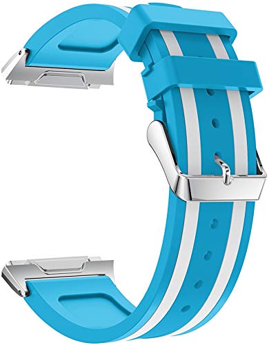 Gransho Compatible with Fitbit Ionic Watch Strap, Premium Soft Silicone Watch Band Replacement Wristbands (Pattern 4)