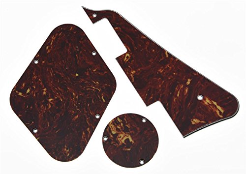 KAISH Vintage Tortoise LP Pickguard & Rear Plate Switch Plate Cavity Covers for Epiphone Les Paul