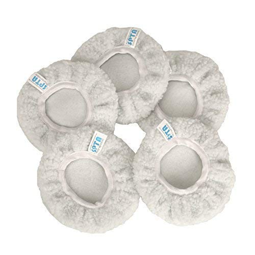 SPTA Car Polishing Pads Set, 6Pcs 3inch Buffing Wool Pads Microfiber Pads for Car Detailing