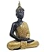 DharmaObjects Golden 11 Inches Thai Buddha Meditating Peace Harmony Statue