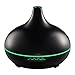 VicTsing 300ml Aromatherapy Essential Oil Diffuser, Portable Imitation Ultrasonic Diffusers with 7 Color LED lights for Home Office Baby(Black)