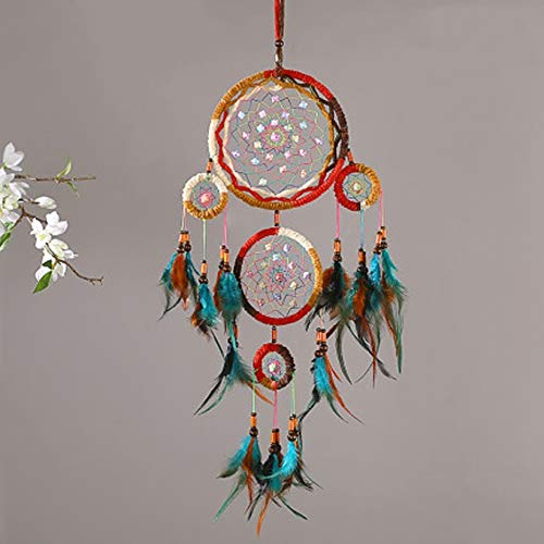 UXZDX Handmade Dream Catcher Wind Chimes Home Hanging Craft Gift Ornament Hanging Bedroom Decoration (Color : B)