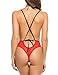 Avidlove Women Teddy Lingerie Halter Deep V-Neck Lace One Piece Lace Babydoll Bodysuit