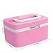 Fine Dragon Combination 4 Digit Lock Medicine Box Cabinet With Separate Compartments ,Locking Prescription Pill Case, Storage Case, Size 11 x 7.4 x 6.2 inches, Pink