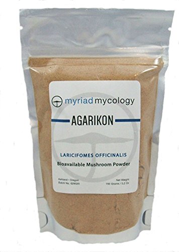 Myriad Mycology Agarikon Mushroom Powder 5.2oz or 150g, Made in USA / Ku Bai Ti