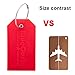 BlueCosto 5x Luggage Tags Suitcase Tag Travel Bag Labels w/Privacy Cover - Red