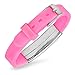 ForeverGiftsusa Free Engraving - Stainless Steel and Pink Rubber Medical Id Bracelet