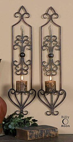 The Privas Metal Wall Sconces, Set/2 Candleholders