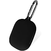 Geiomoo Silicone Case for Anker Soundcore AeroFit 2, Protective Cover with Carabiner (Black)