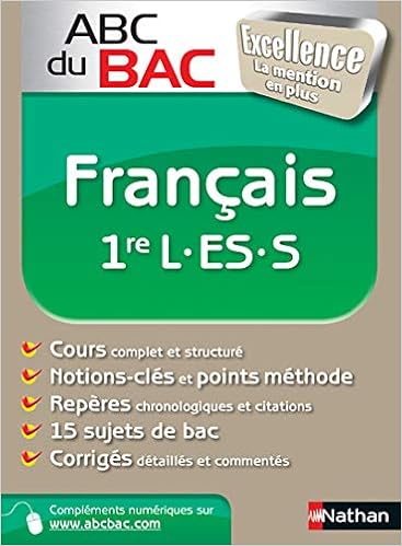 Abc Du Bac Excellence Francais 1re L Es S Amazon Fr Cahen Pinon Francoise Vaugien Caroline Livres