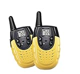 Long Range Walkie Talkie Gifts & Rechargeable Battery Creative Funny Radio Toys for Kids, Portable Cool Mini Indoor & Outdoor Toy Walkie Talkies Pack of 2 (Yellow)