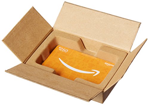 Amazon.com $250 Gift Card in a Mini Amazon Shipping Box (Amazon Icons Card Design)