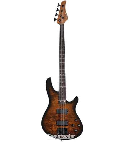 Amazon.com: Schecter Omen Extreme-4 Bass Guitar - Black Cherry