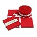 COTTONVILL 20count Cotton Solid Quilting Fabric (5inch Charm Square, Red)