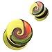 BodyJ4You Glass Saddle Plugs Kit Swirl Spiral Set 4G-14mm (8 Pieces)