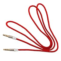 Tralntion 1m Nylon Jack Audio Cable 3.5 mm to Aux Line Audio Cable 3.5mm Aux Wire Line Male to Male Car Headphone Speaker Aux Cord