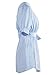 Simplee Women's One Shoulder Striped Belted Casual Mini Shirt Dress (10 Blue Stripe)