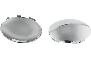 CHDT66 Semi Truck Hub Cap Cover - 6 Uneven Notched Dome - Premium 304 Stainless Steel Mirror Finish- for Front Wheel Universal Fit - 2 Pc Pack, Lip: 7/16" with pre-Installed Clips