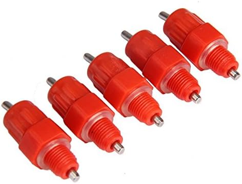 Pets Corner Market New 4.5 x 1 x 0.5 cm Home 5 Pcs Water Cups Nipple Chicken Drinkers Waterer 360 Angle Poultry Apparatus Supplies