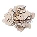 50pcs Heart Wooden Slices with 50 Iron Set for Birthday Reminder Hanging Wooden Plaque Board DIY Calendar Accessories Home Decoration (Burlywood)