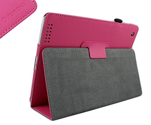 SANOXY Slim Smart Wake & Sleep Folder PU Leather Stand Case for iPad 2/3/4 (Folio HOT Pink)