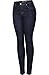 2LUV Women's Stretchy 5 Pocket Dark Denim Skinny Jeans Dark Indigo 9