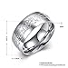 8MM Stainless Steel Ring With Engraved Florentine Design Sizes 7 to 10,Fits Women Men size 10