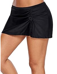 Zhanmai traje de baño para dama con falda de volantes, secado rápido, con corbata lateral para dama y niña