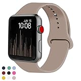 VATI Sport Band Compatible for Apple Watch Band 38mm 40mm, Soft Silicone Sport Strap Replacement Bands Compatible with 2019 Apple Watch Series 5, iWatch 4/3/2/1, 38MM 40MM M/L (Walnut)