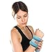 SHOUNg Reflective Ankle/Wrist Weights (1 Pair) with Adjustable Strap for Fitness, Workout, Exercise, Walking, Jogging, Gymnastics, Aerobics and Gym (Aqua, 4lbs)