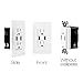 TOPELE High Speed USB Charger Outlet, 4.2a USB Wall Charger with 15A Tamper-Resistant Duplex Receptacle, Child Proof Safety, Wall Plates Included, UL Listed, White
