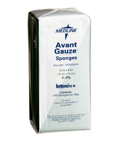 ^Medline Avant Gauze - Non-Sterile - 4 x 4 4-ply Min.Order is 1 CS ( 10 Bag Case; 2 000 Each Case