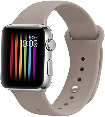DIFENY Compatible with Apple Watch Band 38mm 40mm 42mm 44mm,Soft Breathable Silicone Sport Band Replacement Wrist Strap Compatible for iWatch Series 4/3/2/1,Nike+,Sport,Edition,S/M M/L Size