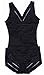 Movingtime Women Zebra Lines Stripe Seamless Shapewear Postpartum Abdomen Slimming Cincher Shaper Corset Briefer Bodysuit (XL, Black)