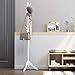 VASAGLE Solid Wood Coat Rack, Free Standing Tree-Shaped Coat Rack with 8 Hooks, 3 Height Options, for Clothes, Hats, Bags, Living Room, Bedroom, Home Office, Cloud White URCR01WT