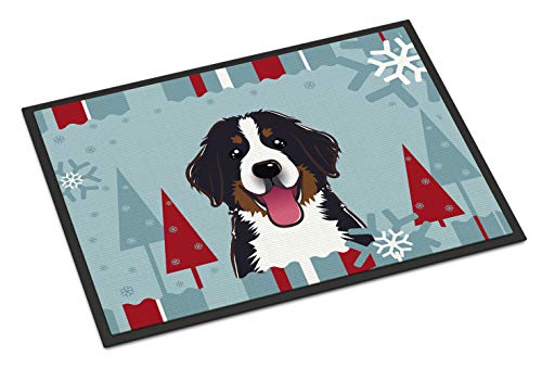 Caroline's Treasures BB1733MAT Winter Holiday Bernese Mountain Dog Doormat 18x2…