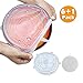 Six-qu Silicone Storage Covers, 6-Pack of Various Sizes Silicone Stretch Lids for Bowl, Can, Jar, Glassware, Food Saver Covers Safe in Dishwasher, Microwave and Freezer