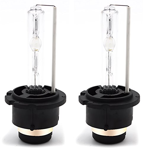 BeiLan 2-Pack D2S Car Headlights HID Xenon Light Bulbs 6000K Super Bright White Light 35W 12V High Intensity Discharge Lamp Replace for Halogen or LED Exterior Headlamp Bulbs