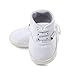 Huluwa Baby Shoes Non-slip First Walking Shoes, Rubber Sole Canvas Shoes for Baby Boys Girls, Safe and Comfort, White