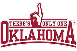 WIGGLEWALLS Aeiniwer 6 Inch OU There's Only One Oklahoma Sooners Logo Removable Wall Decal Sticker Art NCAA Home Room Decor 6.5 by 3.5 Inches C