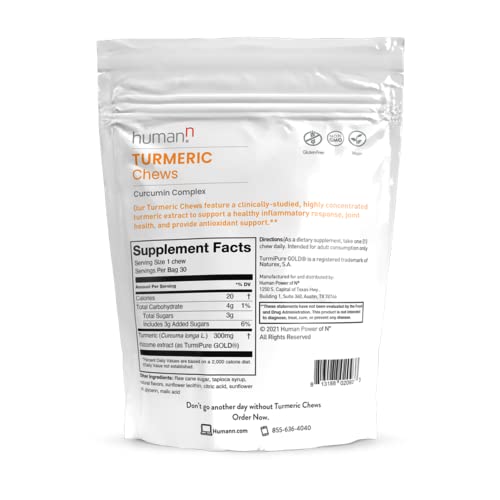 humanN Turmeric Curcumin Chews Supplement High Absorption Turmeric
