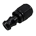 AN8 8-AN Straight Push Lock Hose End Fitting / Adaptor Oil /Fuel Line Male Fitting Black