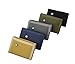 JEMINAL New Mens Black Canvas Trifold Wallets for Boys Purse with id window