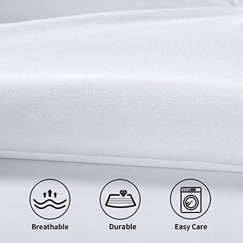 HOMBYS 2 Pieces Pinch Pleat Comforter Set, Pintuck Bedding Sets with Comforter, 1 Pillow Shams