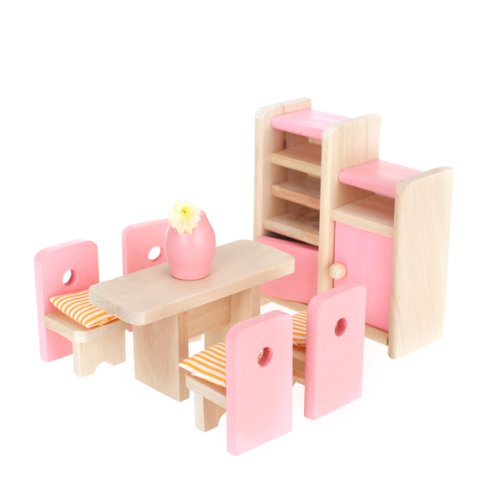 Generic Hölzernes Puppenhaus Möbel Miniatur Holz Spielset für Kinder Kinderspiel Spielzeug von TheBigThumb – Bild 7
