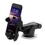 TOTIE Car Mount Holder,Universal Car Dashboard Windshield Phone Mount for iPhone 7s 6s Plus 7 6 6s 5s 5c Samsung Galaxy S8 Edge S7 S6 Note 5 6 7 & Smartphones,Black