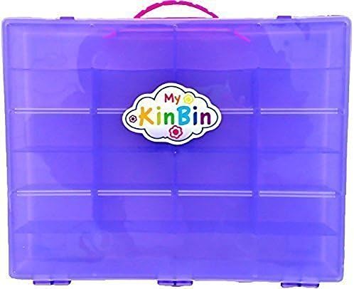 Purple Storage Case, Organizer for Shopkins™ - My Kin Bin TM Is The Perfect Shopkins™ Storage Container – Fits Over 200 Characters, Many Shopping Bags & Up to 24 Shopping Baskets - Sturdy, Lightweight Purple Colored Case with a Bright Pink Handle for Easy Travel