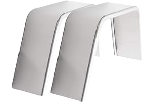Tough Grade 2-Pack Aluminum Smooth Flat Top Trailer Fender 10" X 34" X 17" | Car Hauler, Cargo, Utility, Landscape Trailer