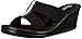 Skechers Women's Rumblers 2 Strap Slide Wedge Sandal,Black,7 M US