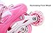 Girls Inline Skates Adjustable Rollerblades for Kids Girls with Illuminating Wheel the Premium Breathable Mesh Roller Skates w/ Double Secure Lock